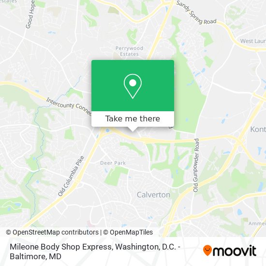 Mapa de Mileone Body Shop Express
