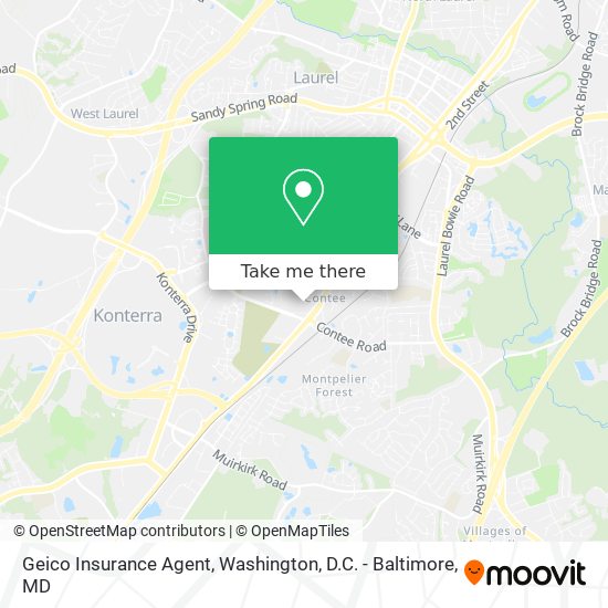 Geico Insurance Agent map