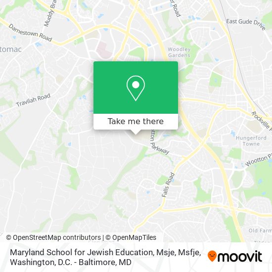 Mapa de Maryland School for Jewish Education, Msje, Msfje