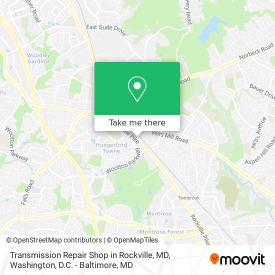 Mapa de Transmission Repair Shop in Rockville, MD