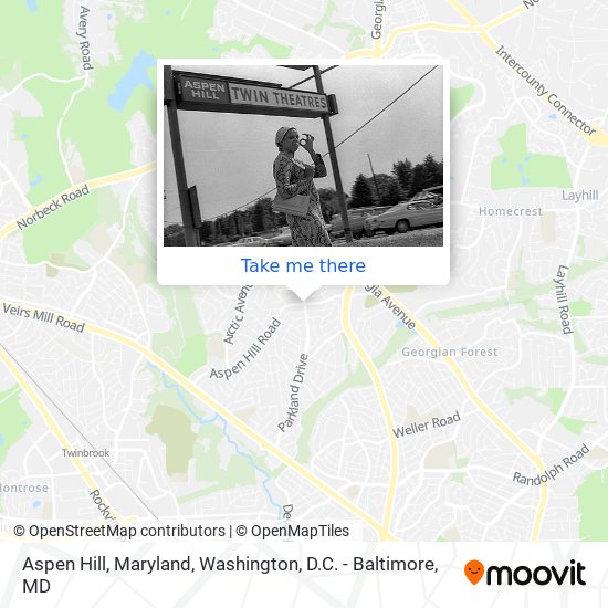 Mapa de Aspen Hill, Maryland