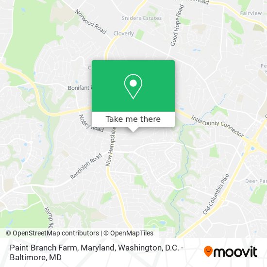 Mapa de Paint Branch Farm, Maryland