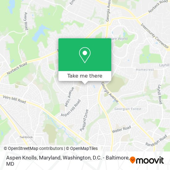 Aspen Knolls, Maryland map