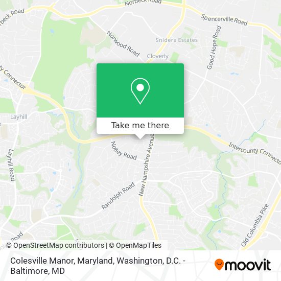 Mapa de Colesville Manor, Maryland