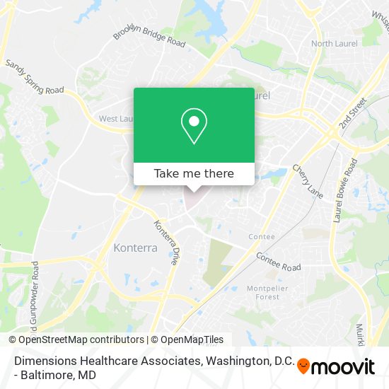 Dimensions Healthcare Associates map