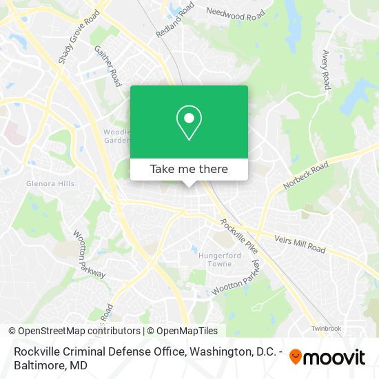 Rockville Criminal Defense Office map