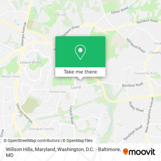 Mapa de Willson Hills, Maryland