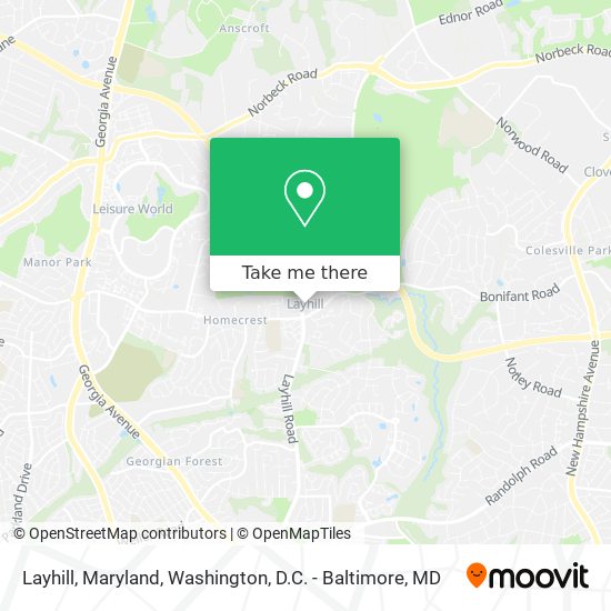 Mapa de Layhill, Maryland