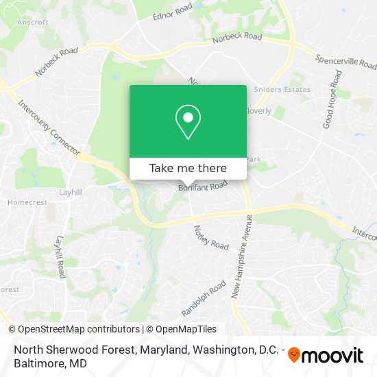 North Sherwood Forest, Maryland map