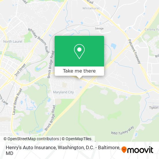 Henry's Auto Insurance map