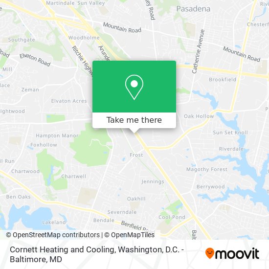 Cornett Heating and Cooling map