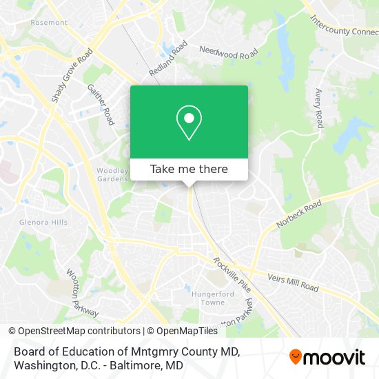 Mapa de Board of Education of Mntgmry County MD