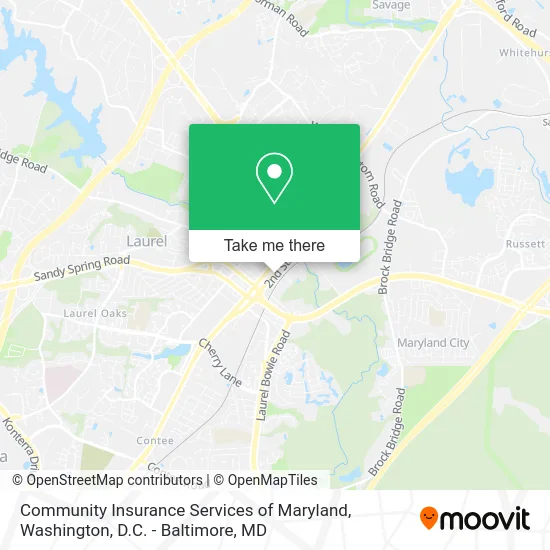 Community Insurance Services of Maryland map