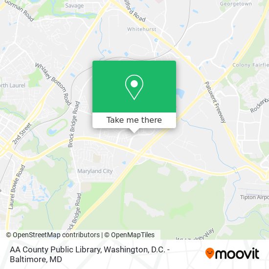 Mapa de AA County Public Library