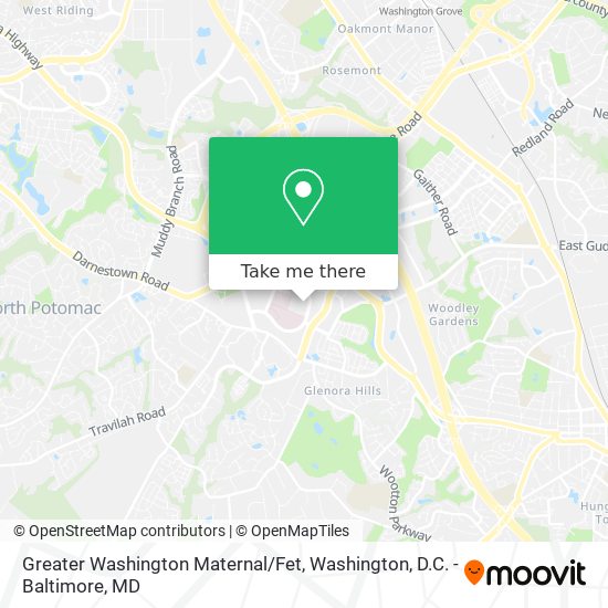 Greater Washington Maternal / Fet map