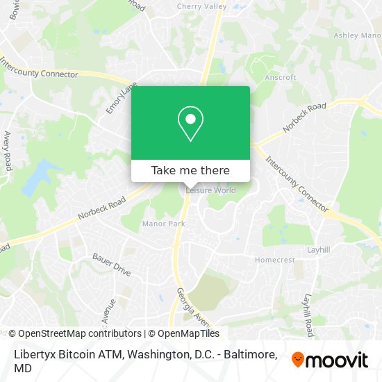 Mapa de Libertyx Bitcoin ATM