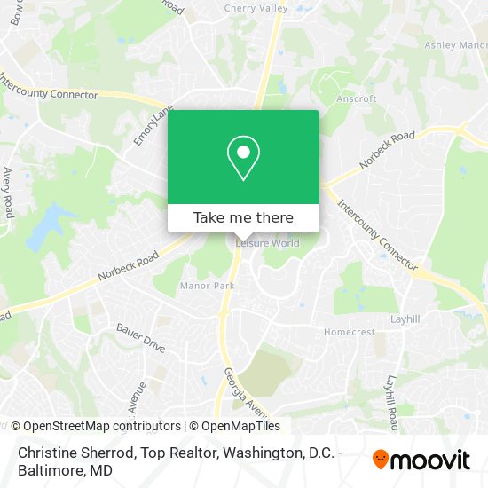 Mapa de Christine Sherrod, Top Realtor