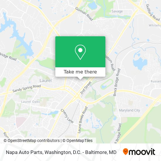 Napa Auto Parts map