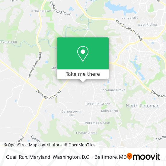 Mapa de Quail Run, Maryland