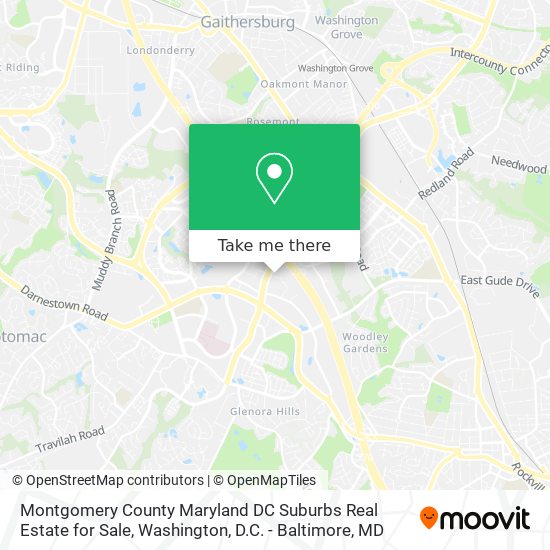Montgomery County Maryland DC Suburbs Real Estate for Sale map