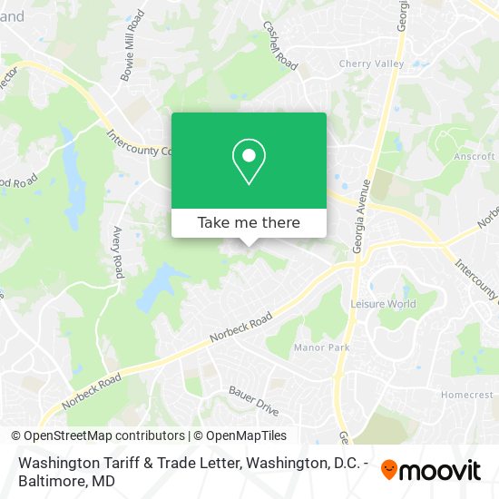 Washington Tariff & Trade Letter map