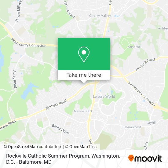 Rockville Catholic Summer Program map