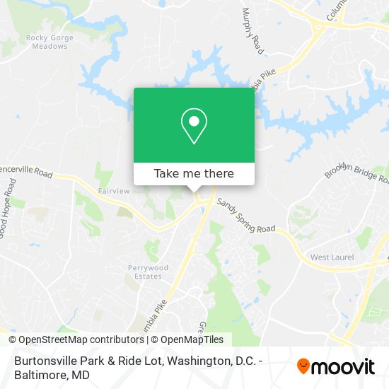 Mapa de Burtonsville Park & Ride Lot