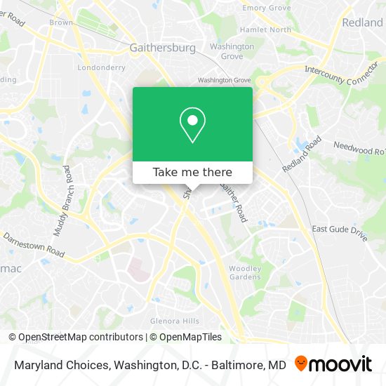 Maryland Choices map