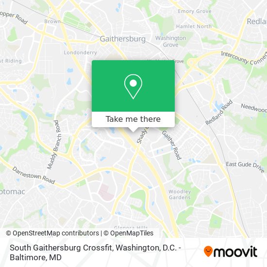 South Gaithersburg Crossfit map