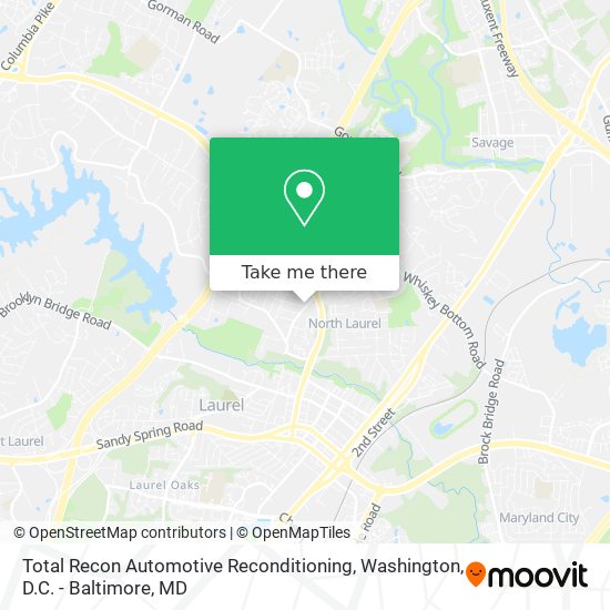 Total Recon Automotive Reconditioning map