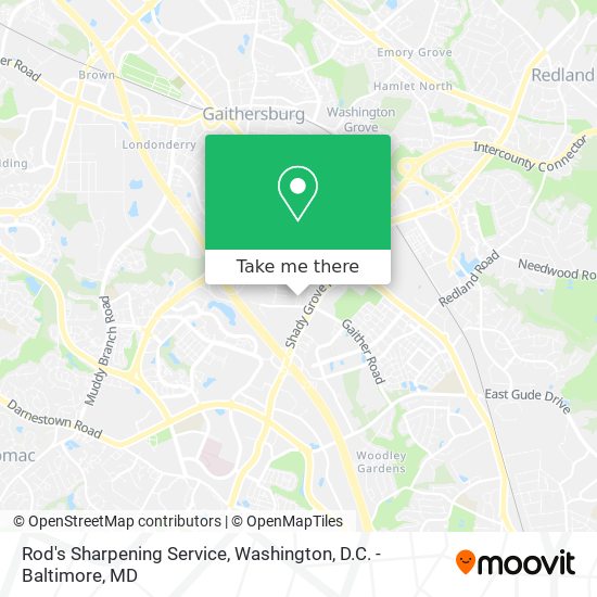 Rod's Sharpening Service map