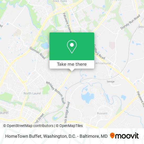 HomeTown Buffet map