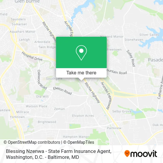 Blessing Nzenwa - State Farm Insurance Agent map