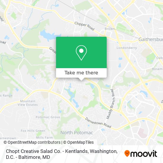 Chopt Creative Salad Co. - Kentlands map