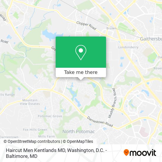 Haircut Men Kentlands MD map