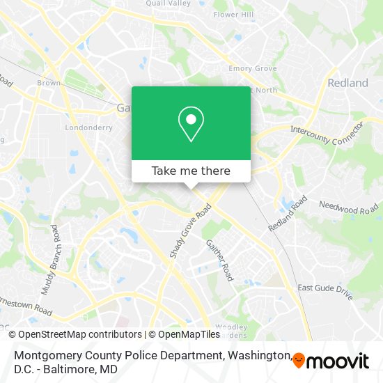 Montgomery County Police Department map