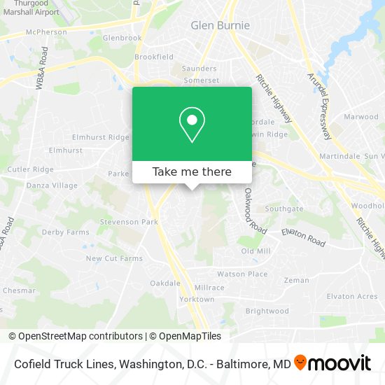 Cofield Truck Lines map