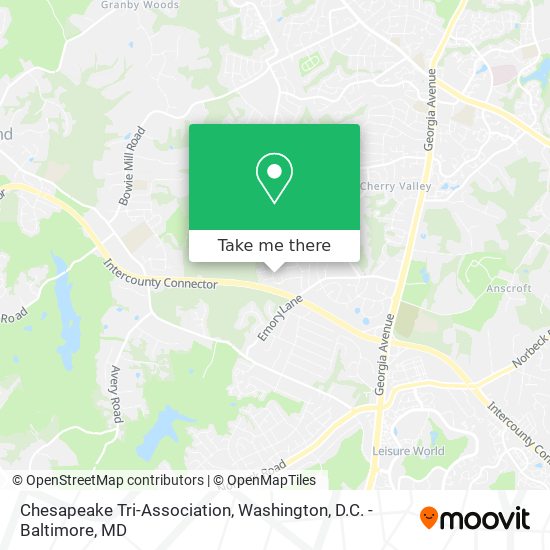 Mapa de Chesapeake Tri-Association