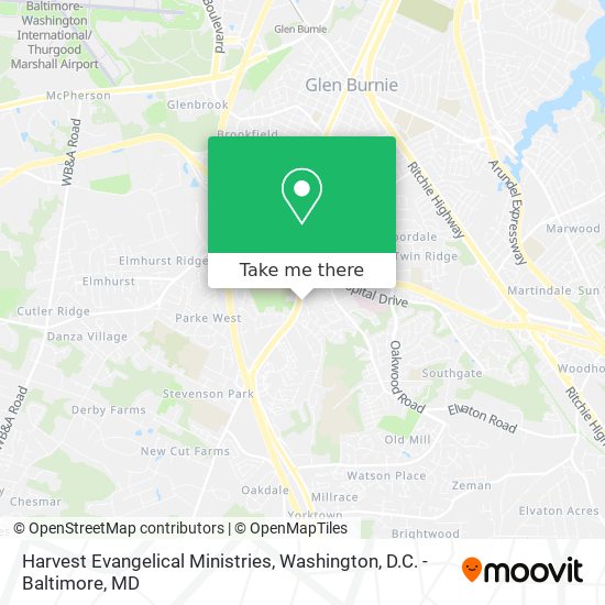 Harvest Evangelical Ministries map