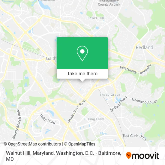 Walnut Hill, Maryland map