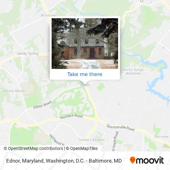 Mapa de Ednor, Maryland