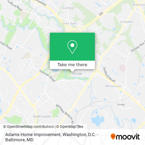 Mapa de Adams Home Improvement