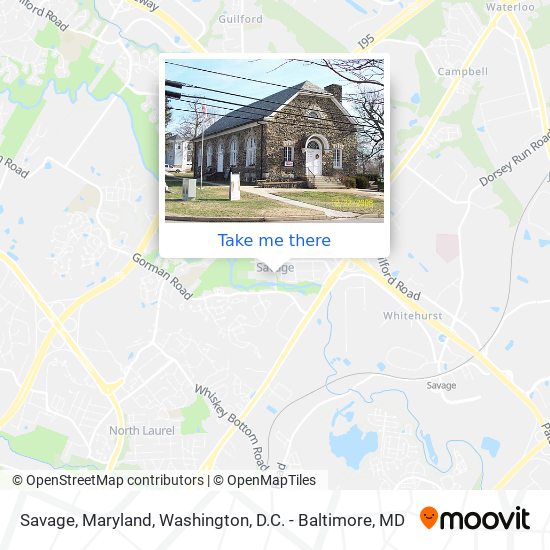 Mapa de Savage, Maryland
