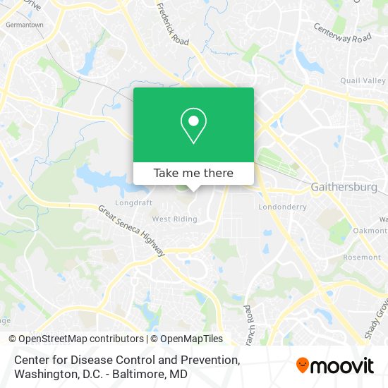 Center for Disease Control and Prevention map