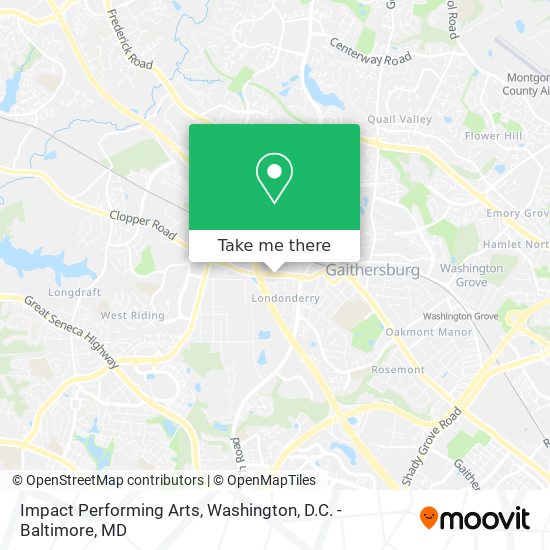 Impact Performing Arts map