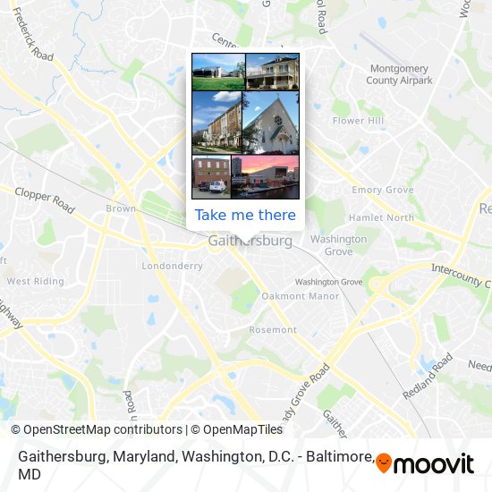 Mapa de Gaithersburg, Maryland