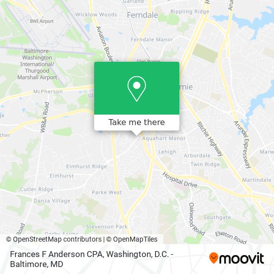 Frances F Anderson CPA map