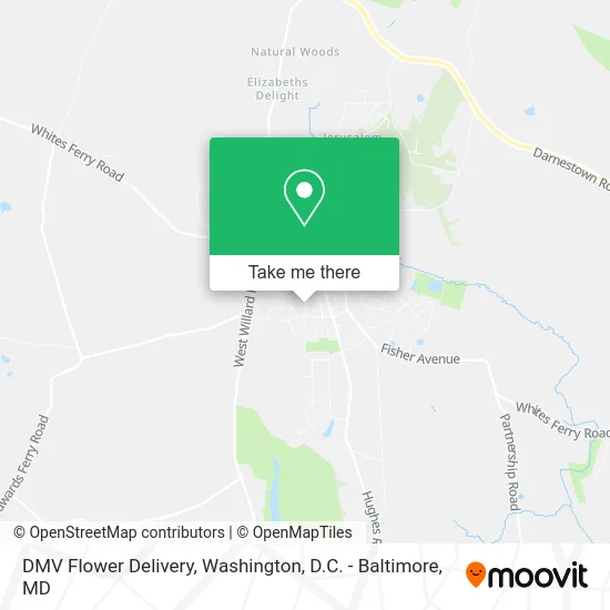 DMV Flower Delivery map