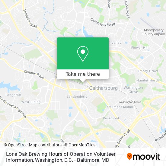 Lone Oak Brewing Hours of Operation Volunteer Information map