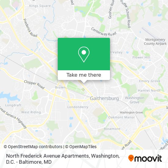 Mapa de North Frederick Avenue Apartments